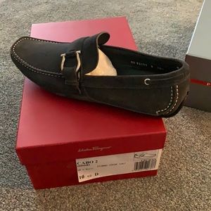 Ferragamo slip on loafers/ driver moccasins
